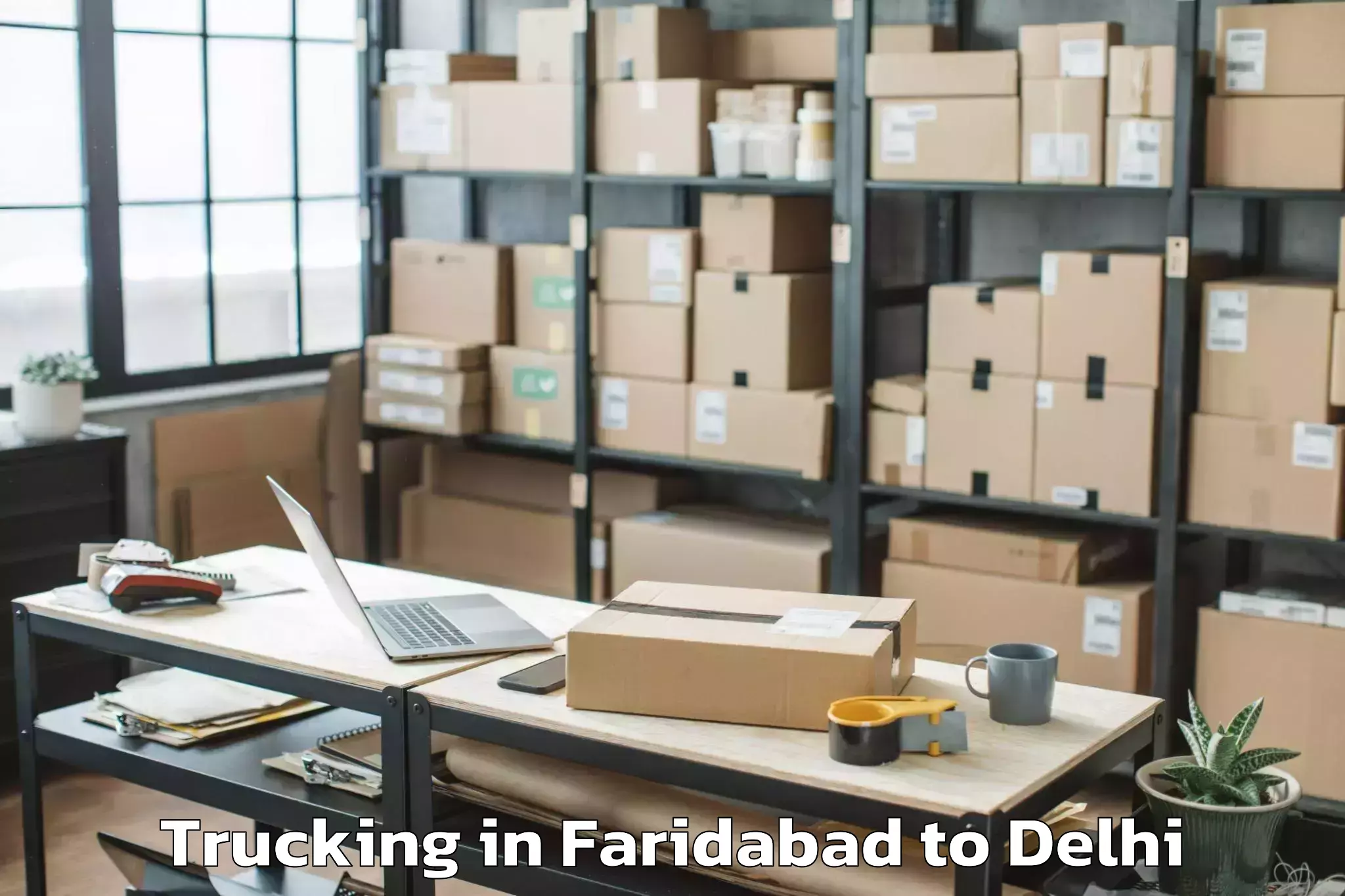 Book Faridabad to South Asian University New Del Trucking Online